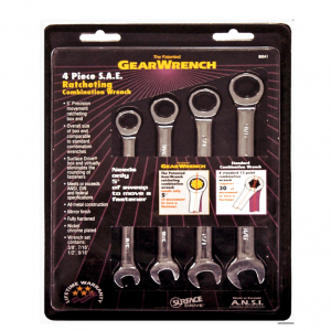 4Pc. SAE Gear Ratchet Wrench Set