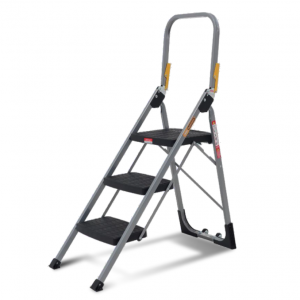 Gorilla 0.65m 120kg 3-Step Single Sided Steel Stair Step Ladder (PL3-STAIR)