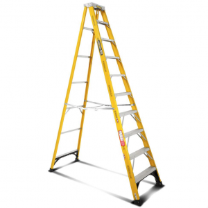 Gorilla 10-Step 3.0m 150kg Fibreglass Single Sided Industrial Ladder (FM010-I)