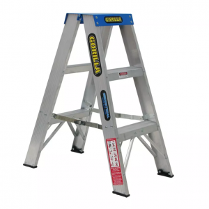 Gorilla 3-Step 0.9m 120kg Aluminium Double Sided Industrial Ladder (SM003-C)