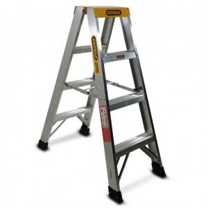 Gorilla 4-Step 1.2m 150kg Aluminium Double Sided Industrial Ladder (SM004-I)