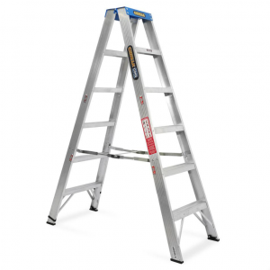 Gorilla 6-Step 1.8m 120kg Aluminium Double Sided Industrial Ladder (SM006-C)